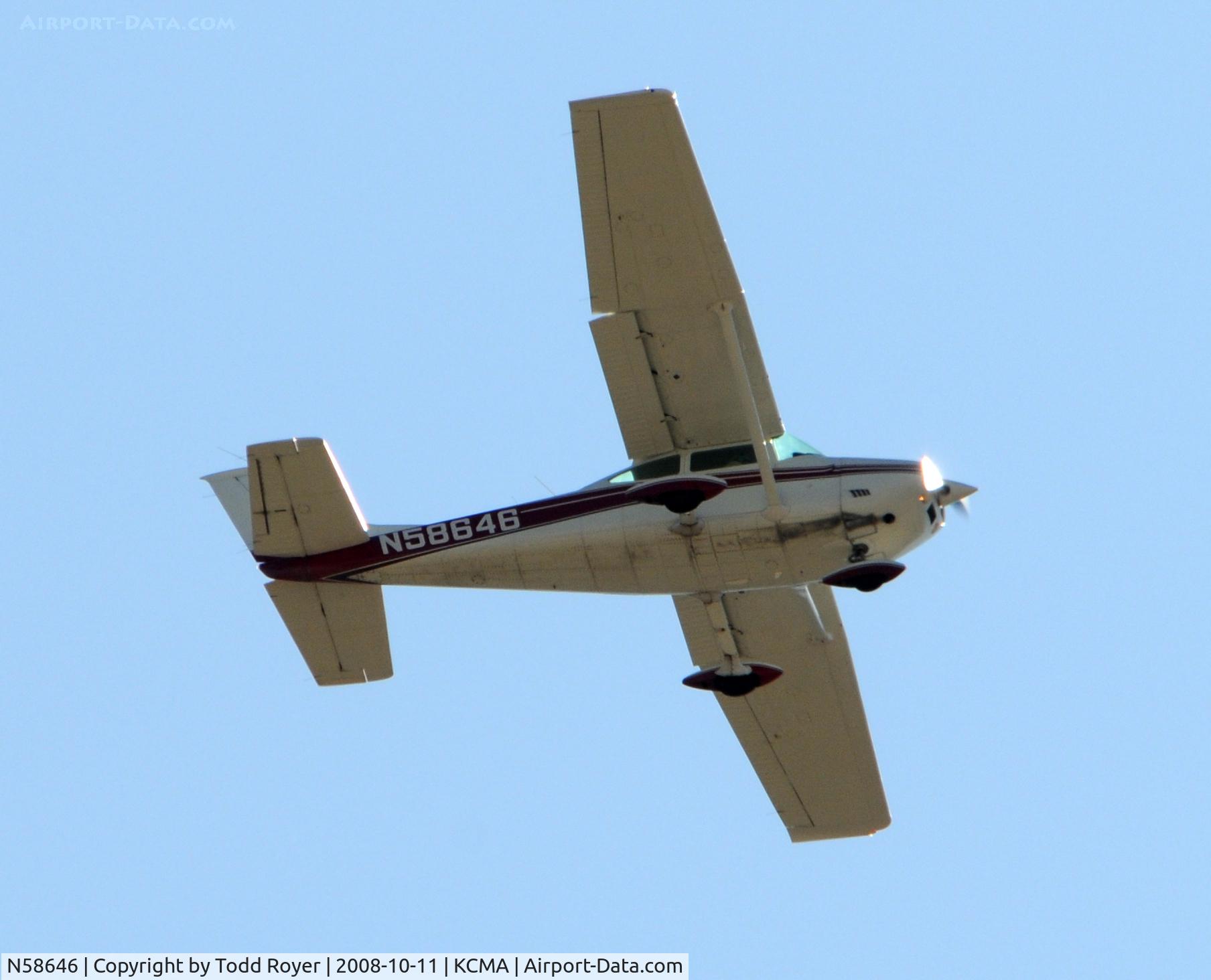 N58646, 1973 Cessna 182P Skylane C/N 18262202, From the backyard