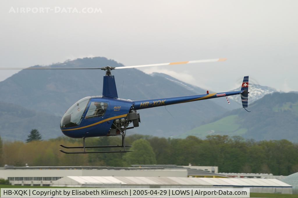 HB-XQK, 1997 Robinson R22 Beta II C/N 2757, at Salzburg Airport