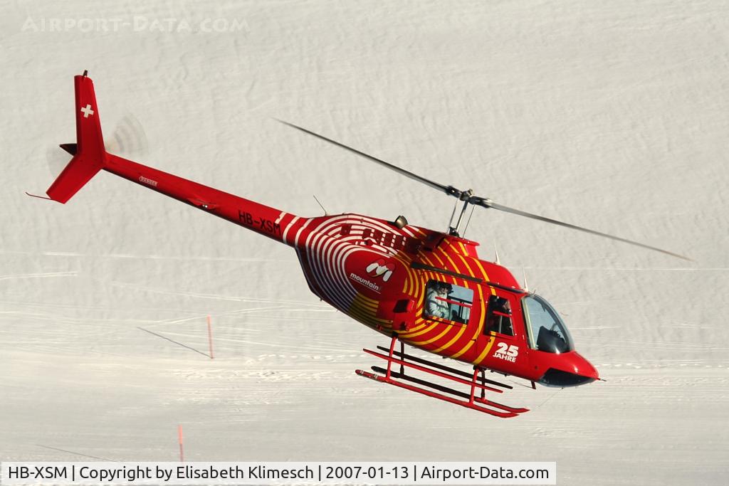 HB-XSM, 1978 Agusta AB-206B JetRanger II C/N 8550, at Lauberhorn