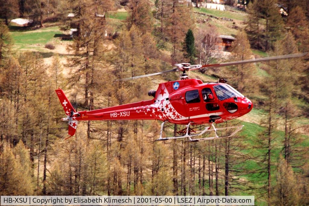 HB-XSU, 1988 Aerospatiale AS-350B-2 Ecureuil C/N 2115, at Zermatt Heliport