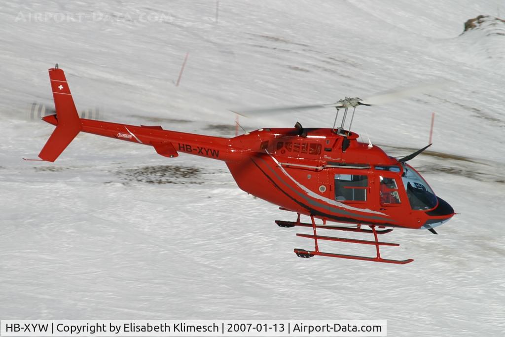 HB-XYW, 1991 Bell 206B JetRanger III C/N 4180, at Lauberhorn
