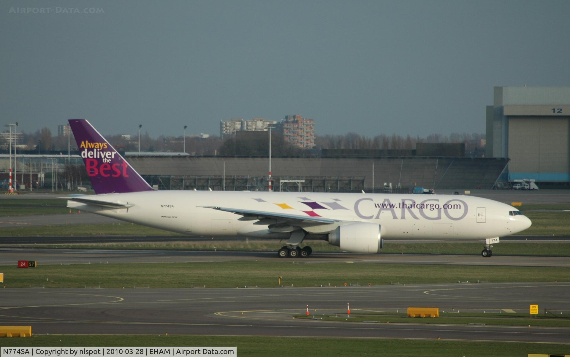 N774SA, 2010 Boeing 777-FZB C/N 37986, First time at Schiphol.