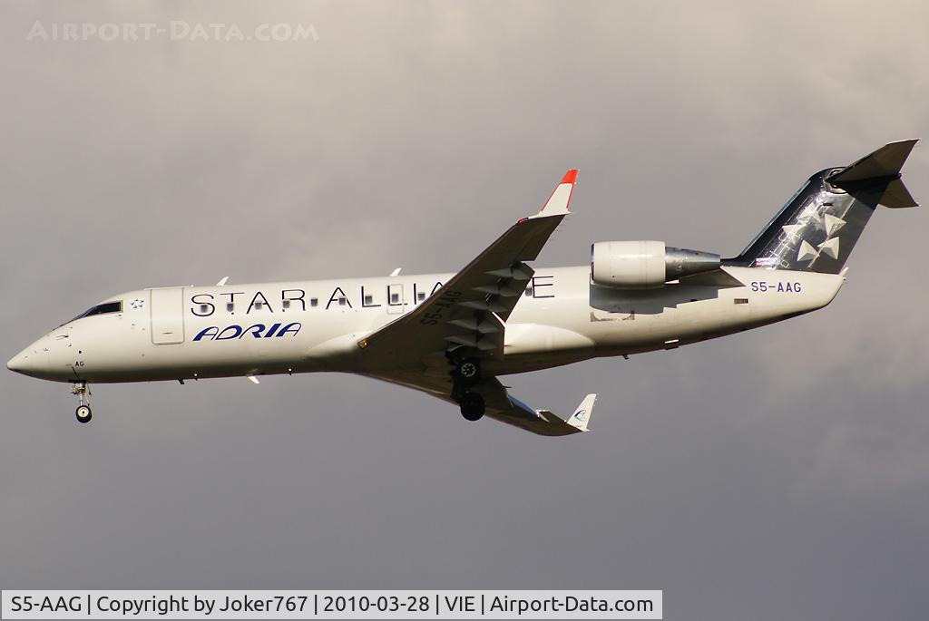 S5-AAG, 2000 Canadair CRJ-200LR (CL-600-2B19) C/N 7384, Adria Airways Canadair Regional Jet CRJ200LR