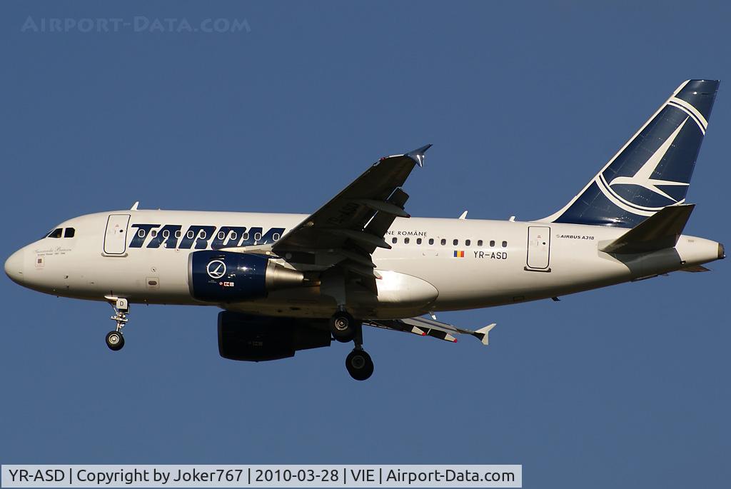 YR-ASD, 2007 Airbus A318-111 C/N 3225, Tarom Airbus A318-111