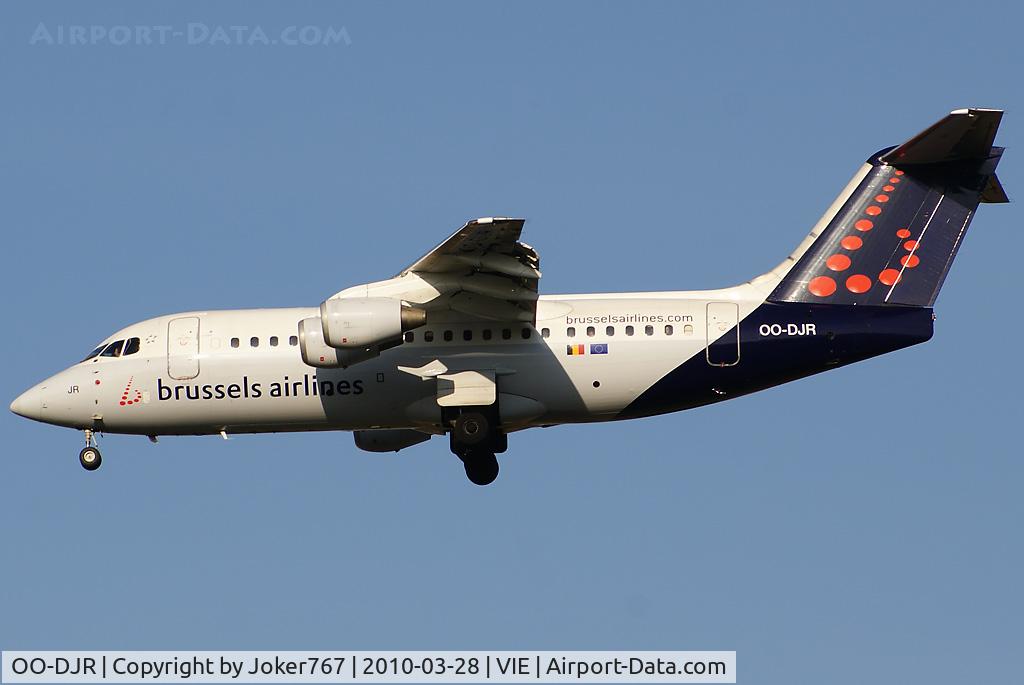 OO-DJR, 1996 British Aerospace Avro 146-RJ85 C/N E.2290, Brussels Airlines Avro Regional Jet RJ85