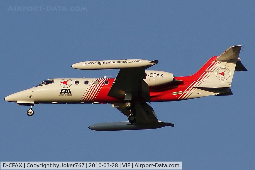 D-CFAX, 1977 Gates Learjet 35A C/N 35-135, Flight Ambulance International (FAI) Learjet 35A