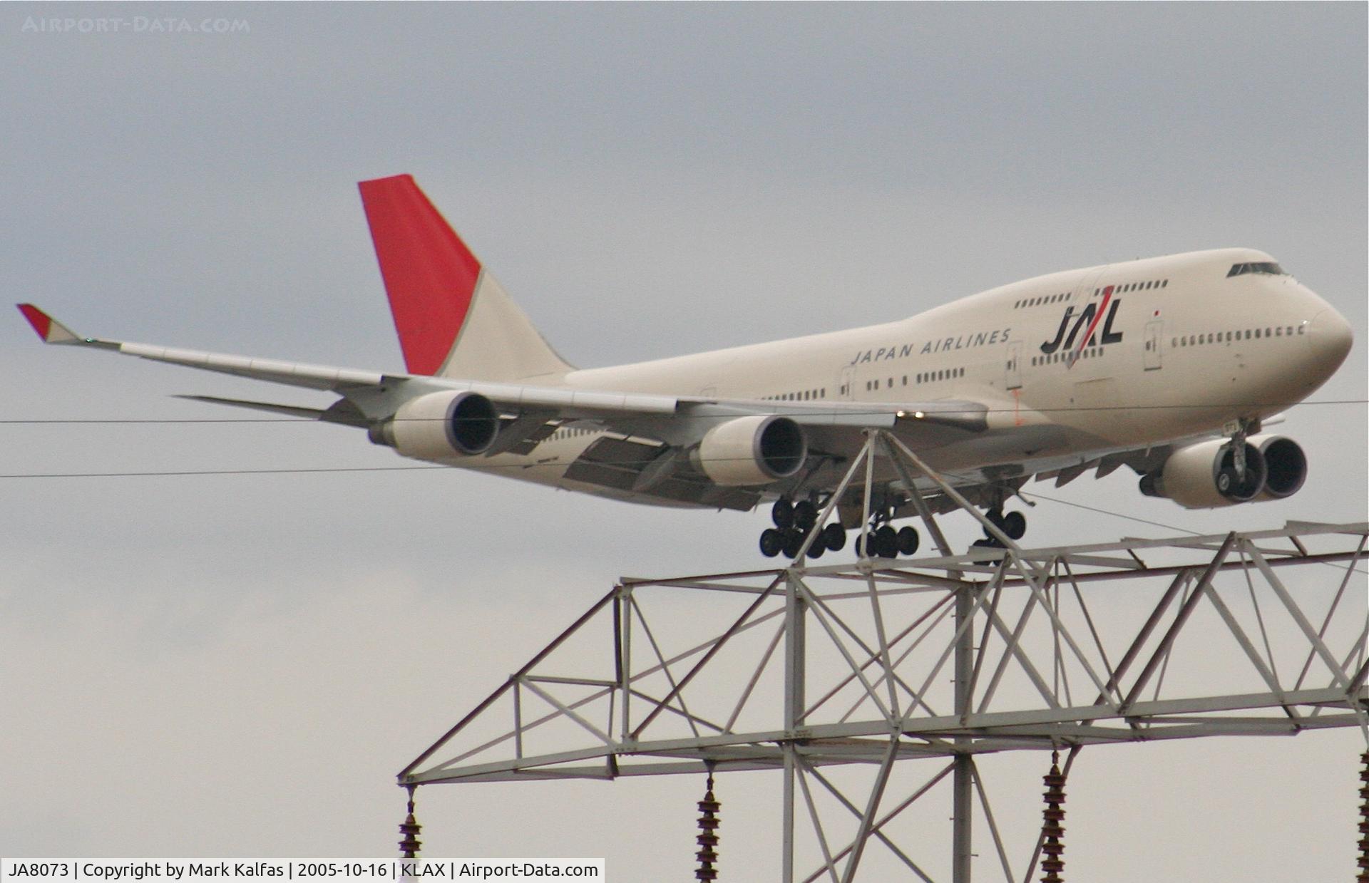 JA8073, 1990 Boeing 747-446 C/N 24425, JAL Boeing 747-446, JA8073 7R approach KLAX.
