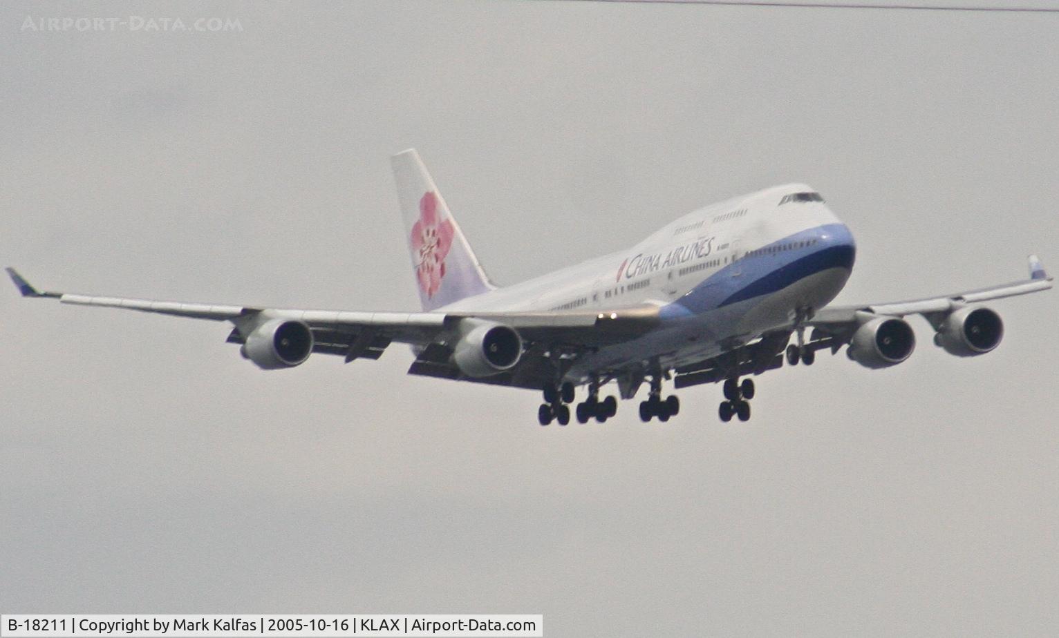 B-18211, 2004 Boeing 747-409 C/N 33735, Air China Boeing 747-409 B-18211, 7R approach KLAX.