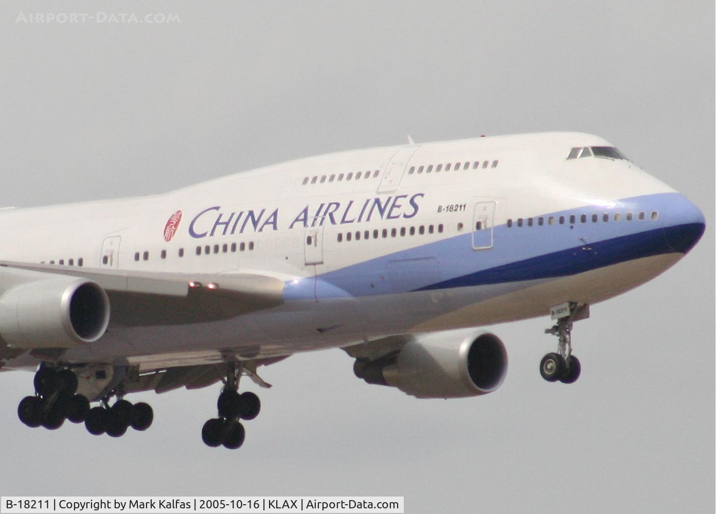 B-18211, 2004 Boeing 747-409 C/N 33735, Air China Boeing 747-409 B-18211, 7R approach KLAX.
