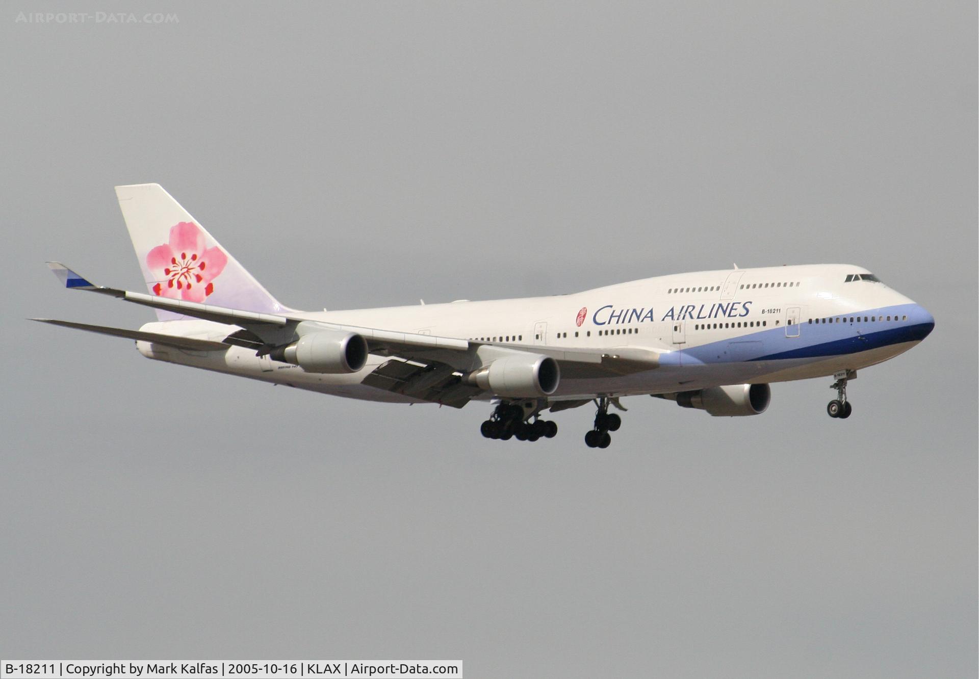 B-18211, 2004 Boeing 747-409 C/N 33735, Air China Boeing 747-409 B-18211, 7R approach KLAX.