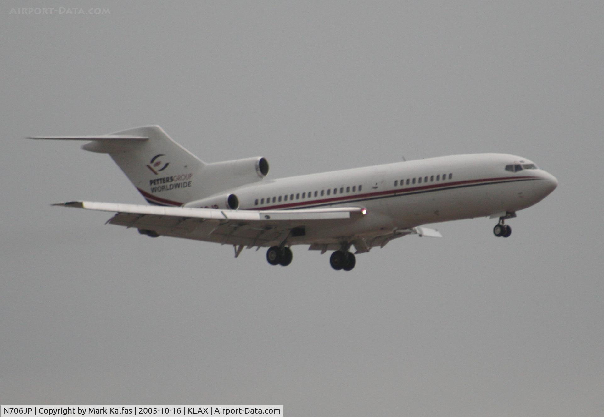 N706JP, 1967 Boeing 727-35 C/N 19835, Peters Group Boeing 727-35 N706JP, 7R approach KLAX.