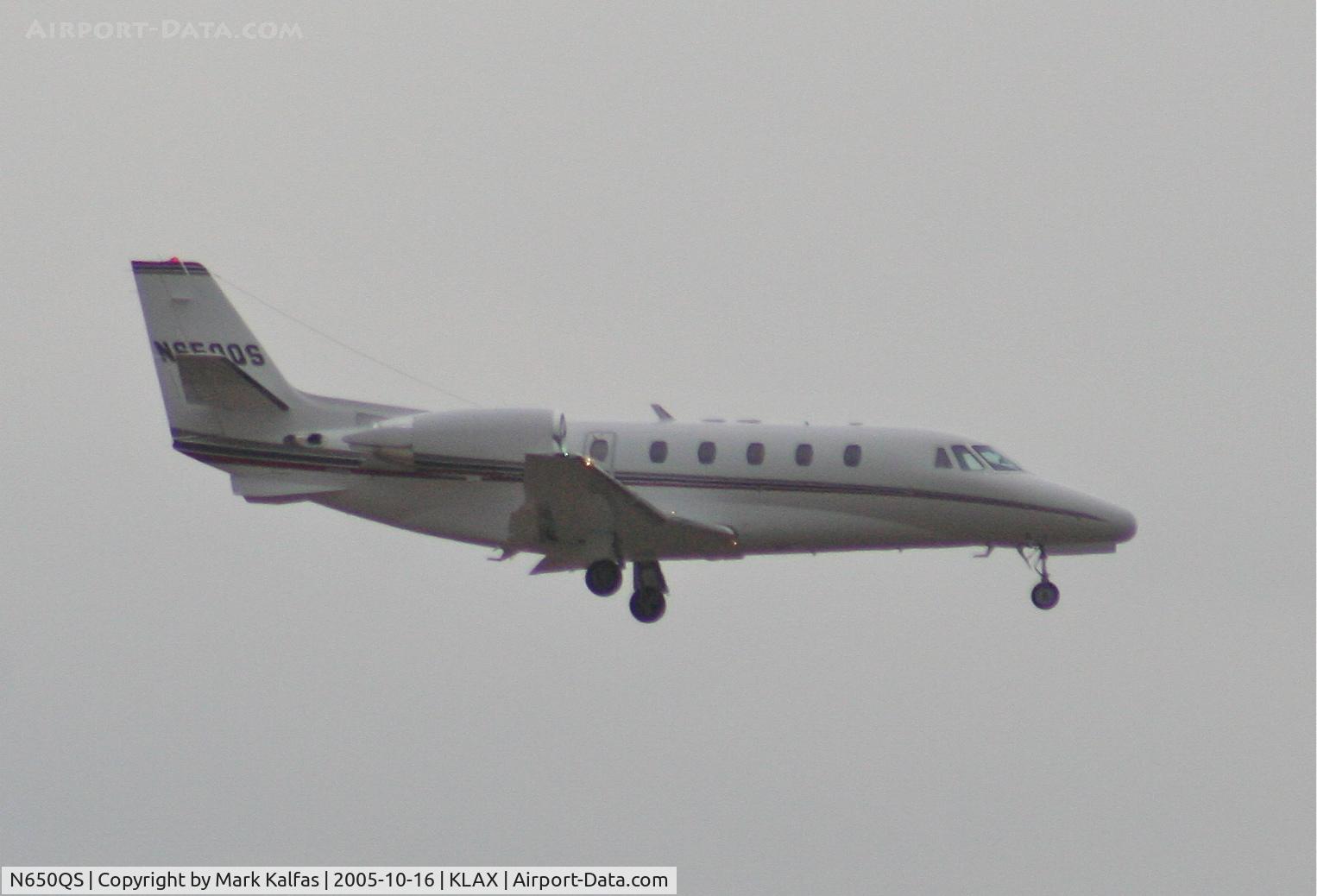 N650QS, 2001 Cessna 560 Citation Excel C/N 560-5150, Netjets Cessna 560XL N650QS, 7R approach KLAX.