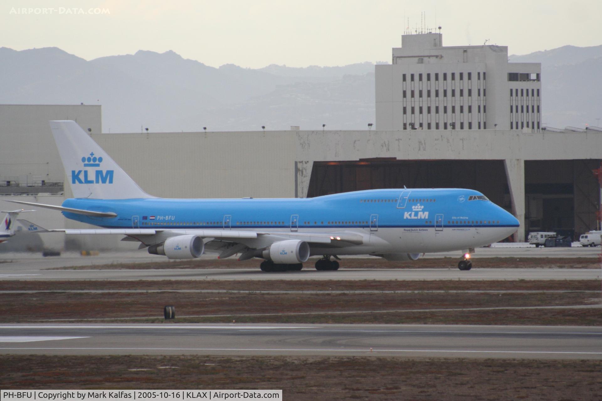 PH-BFU, 1997 Boeing 747-406BC C/N 28196, KLM Boeing 747-406BC PH-BFU, 7L departure KLAX.