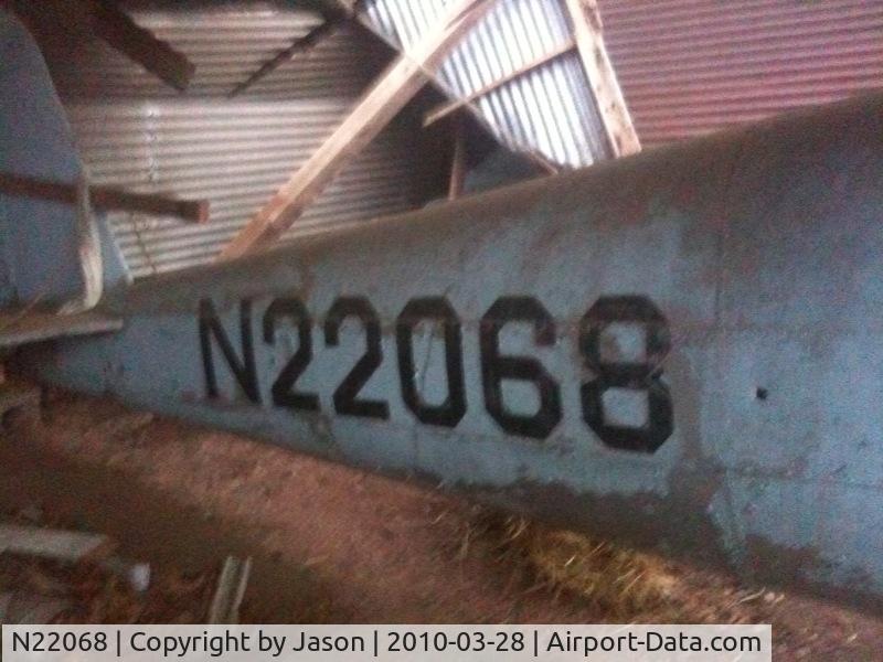 N22068, 1939 Luscombe 8A C/N 894, Found her sitting in a colapsed shelter on my friends property.