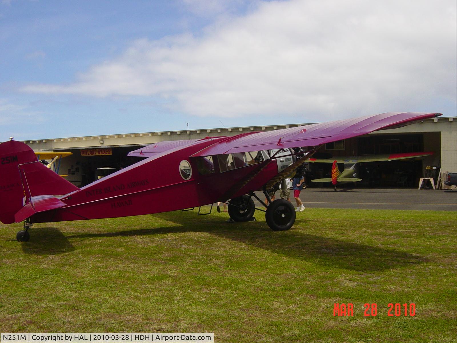 N251M, 1929 Bellanca CH300 Pacemaker C/N 154, Hawaiian Airlines' first aircraft restored to perfection.