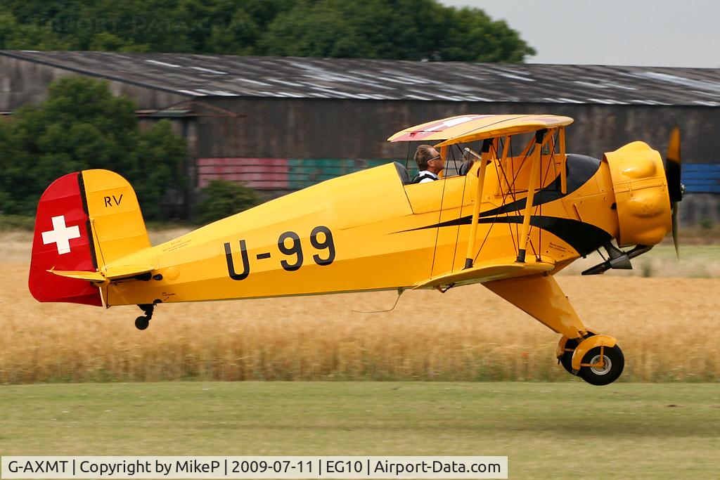 G-AXMT, 1938 Bucker Bu-133C Jungmeister C/N 46, Landing back at Breighton.