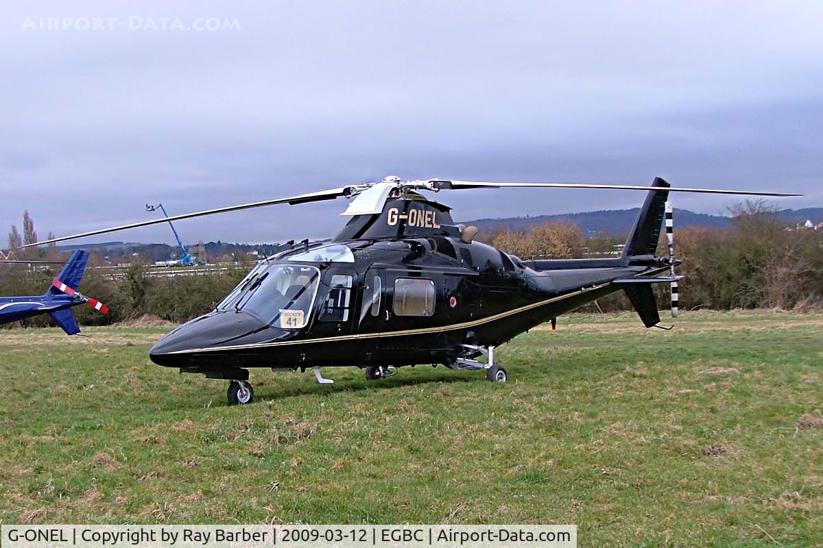 G-ONEL, 1995 Agusta A-109C C/N 7630, Agusta A.109C MAX [7630] Cheltenham~G 12/03/2009. Seen at Cheltenham Racecourse during Gold Cup Week.