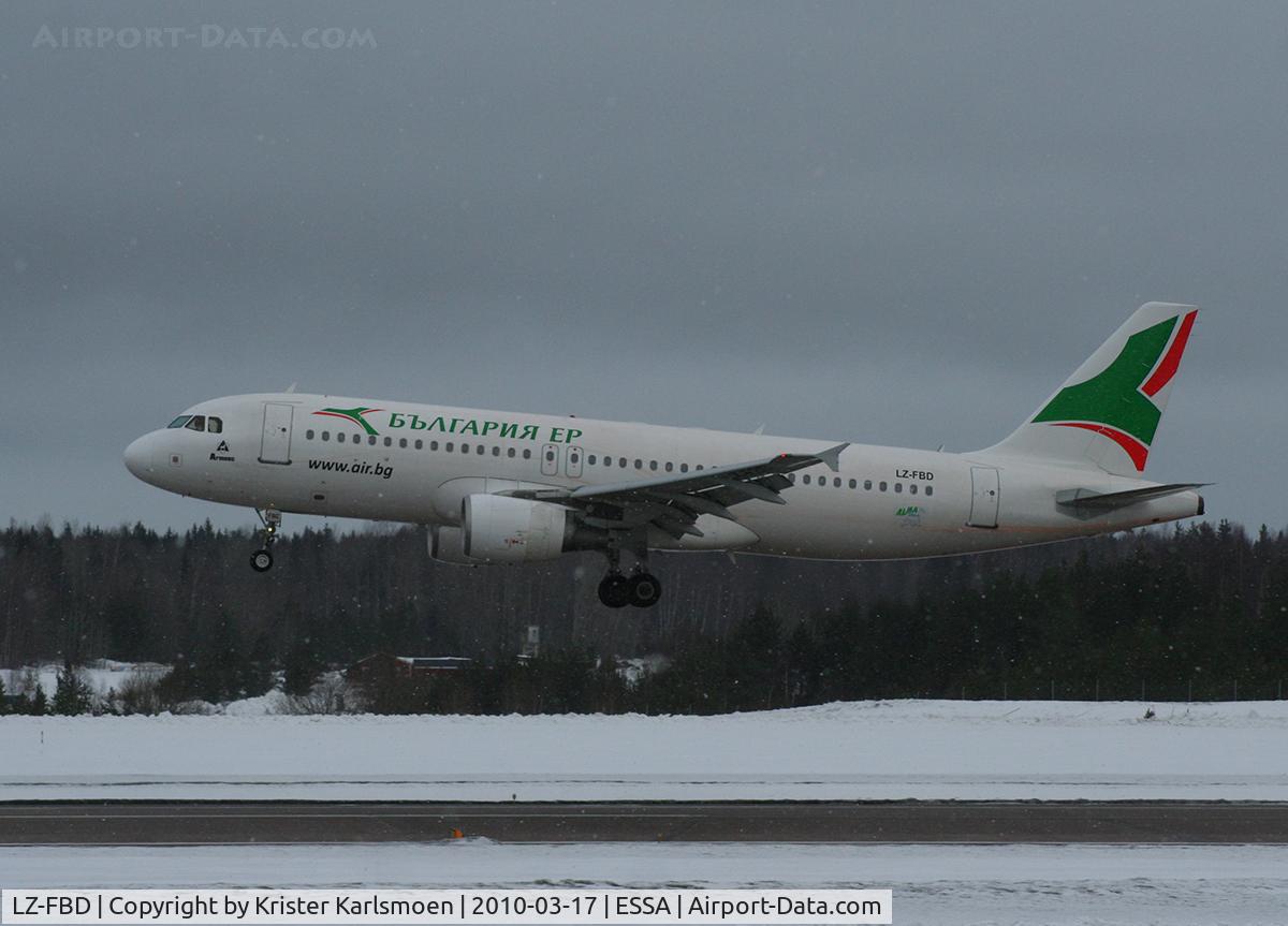 LZ-FBD, 2005 Airbus A320-214 C/N 2596, Arriving RWY26