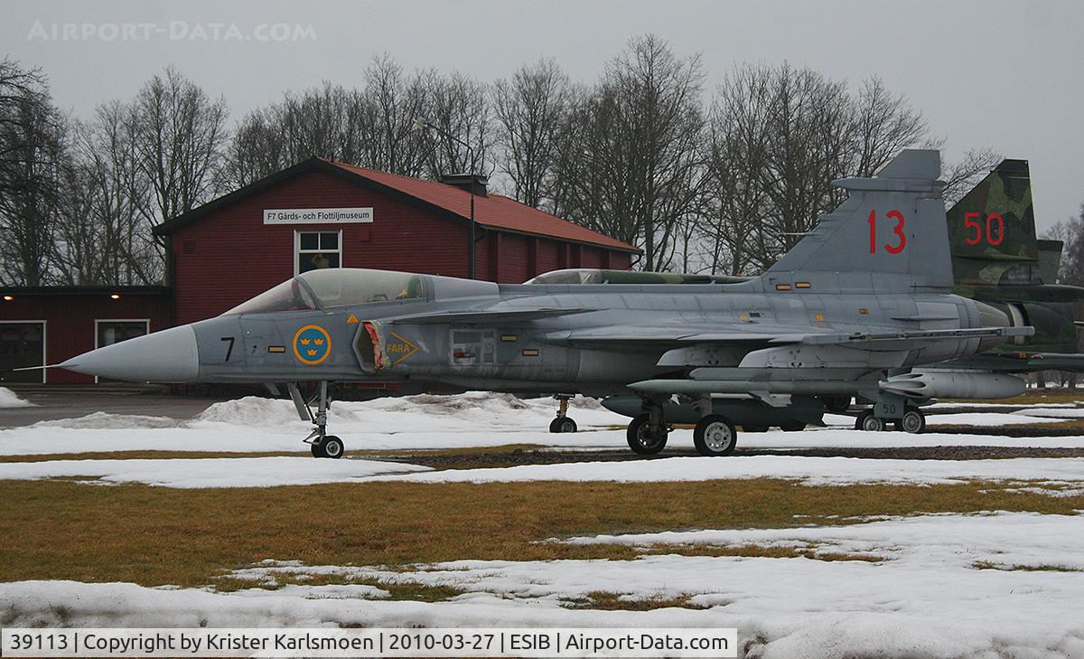 39113, Saab JAS-39A Gripen C/N 39-113, Standing outside the gates of Såtenäs Air Base