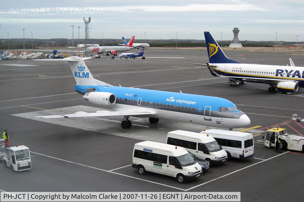 PH-JCT, 1995 Fokker 70 (F-28-0070) C/N 11537, Fokker 70 (F-28-0070) at Newcastle Airport in 2007.