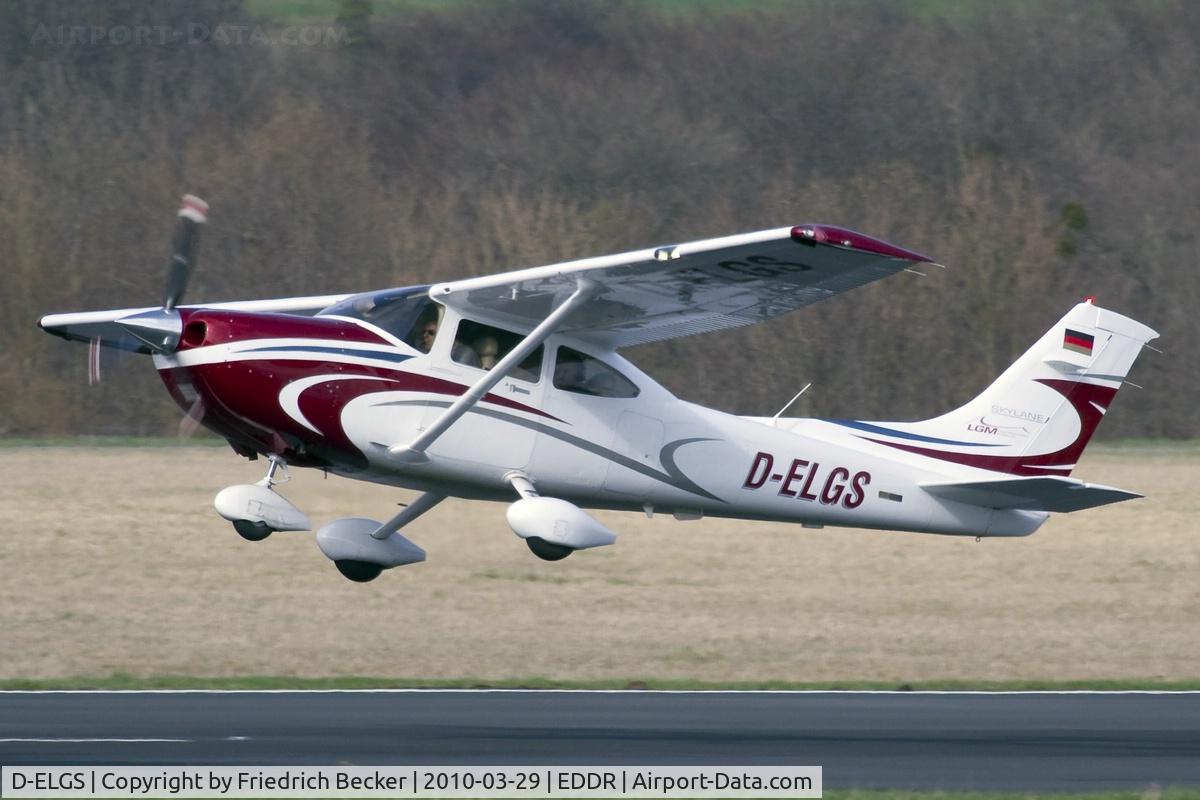 D-ELGS, 1967 Cessna 182K Skylane C/N 18257993, departing via RW27