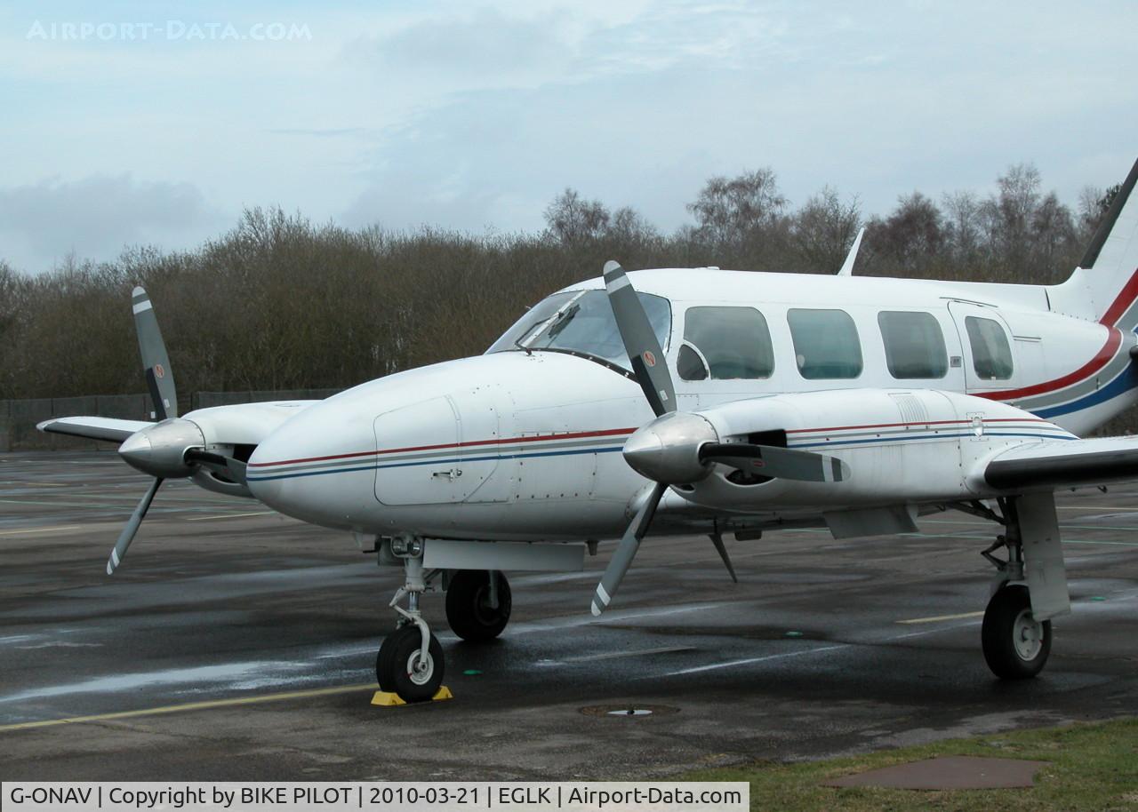 G-ONAV, 1978 Piper PA-31-310 Navajo Navajo C/N 31-7812004, SLOT 1 MAIN APRON