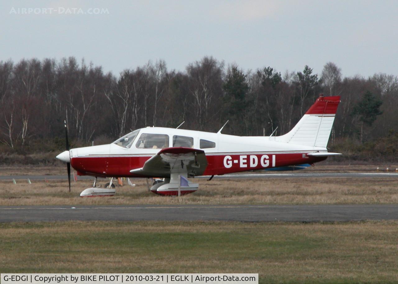 G-EDGI, 1979 Piper PA-28-161 Warrior II C/N 28-7916565, GOLF INDIA IN THE VISITORS PARKING