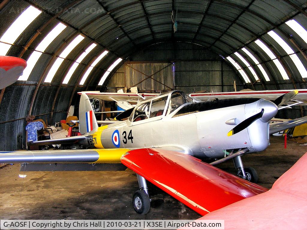 G-AOSF, 1950 De Havilland DHC-1 Chipmunk 22 C/N C1/0023, wearing its former RAF ID WB571