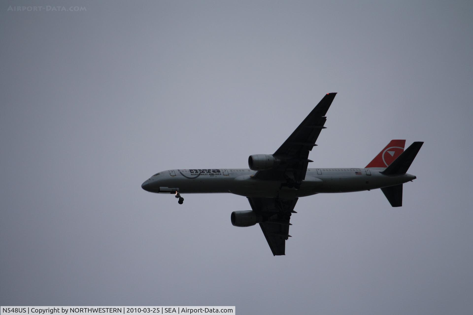 N548US, 1996 Boeing 757-251 C/N 26495, approaching SEATAC