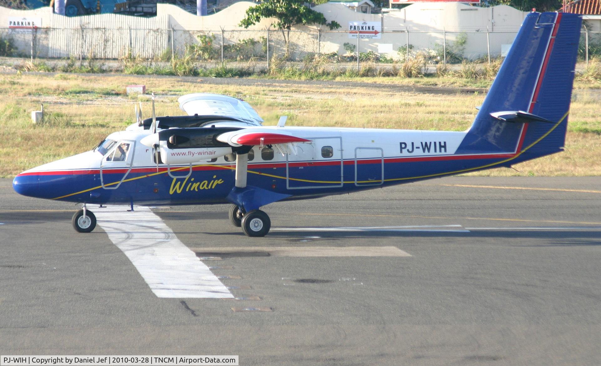 PJ-WIH, 1981 De Havilland Canada DHC-6-300 Twin Otter C/N 766, Winair PJ-WIH first at the lines for the day