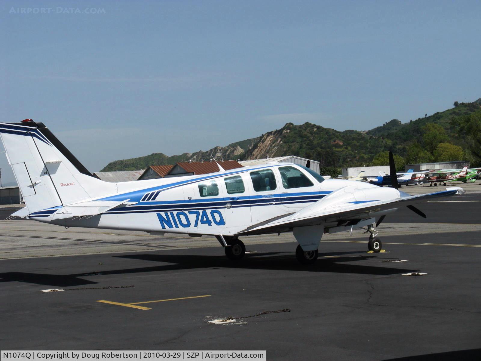 N1074Q, 1996 Beech 58 Baron C/N TH-1774, 1996 Beech 58 BARON, two Continental IO-550-C 300 Hp each, stretched version of 55 BARON