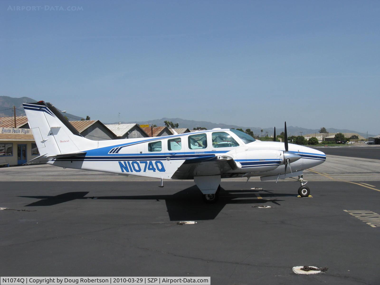 N1074Q, 1996 Beech 58 Baron C/N TH-1774, 1996 Beech 58 BARON, two Continental IO-550-C 300 Hp each, stretched version of 55 BARON