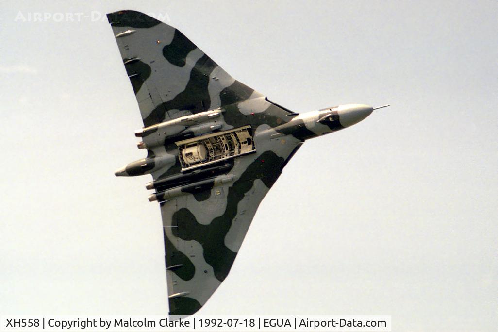 XH558, , Avro 698 Vulcan B2 at RAF Upper Heyford's open Day in 1992.