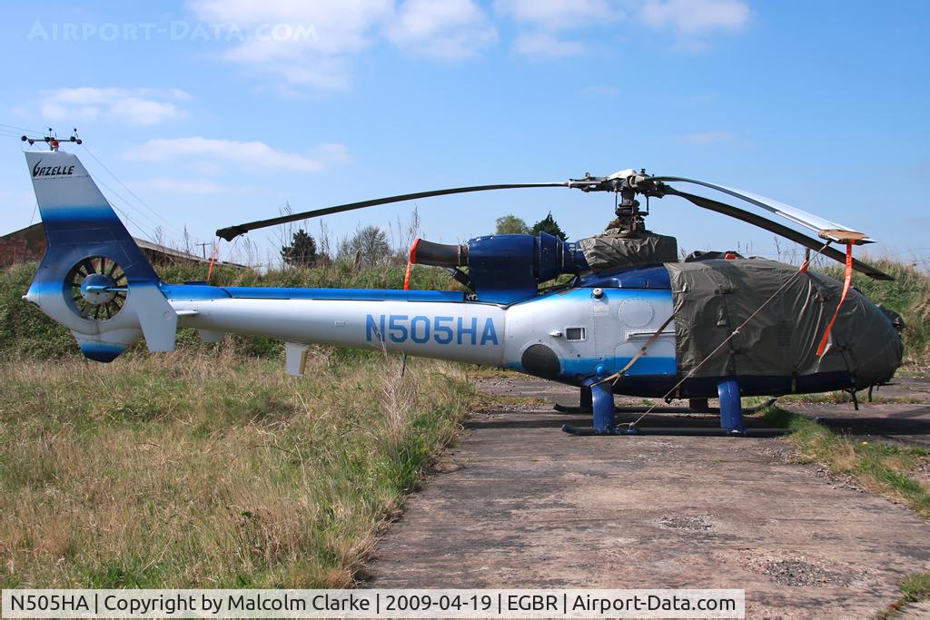 N505HA, 1972 Aerospatiale SA-341G Gazelle C/N 1022, Aerospatiale SA-341G Gazelle at Breighton Airfield in 2009.