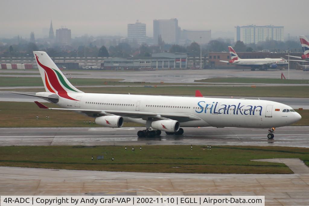 4R-ADC, Airbus A340-311 C/N 034, Sri Lankan A340-300