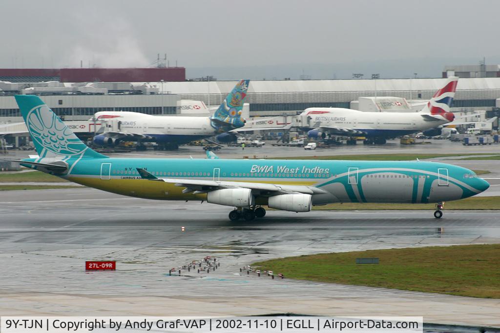 9Y-TJN, 1995 Airbus A340-313 C/N 093, BWIA A340-300