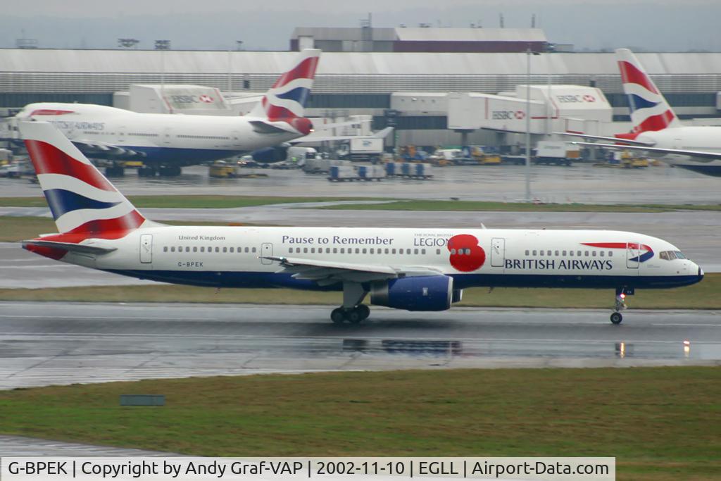 G-BPEK, 1995 Boeing 757-236 C/N 25808, British Airways 757-200