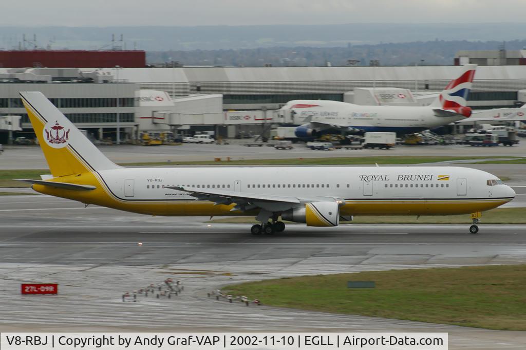 V8-RBJ, 1992 Boeing 767-33A/ER C/N 25533, Royal Brunei Airlines 767-300