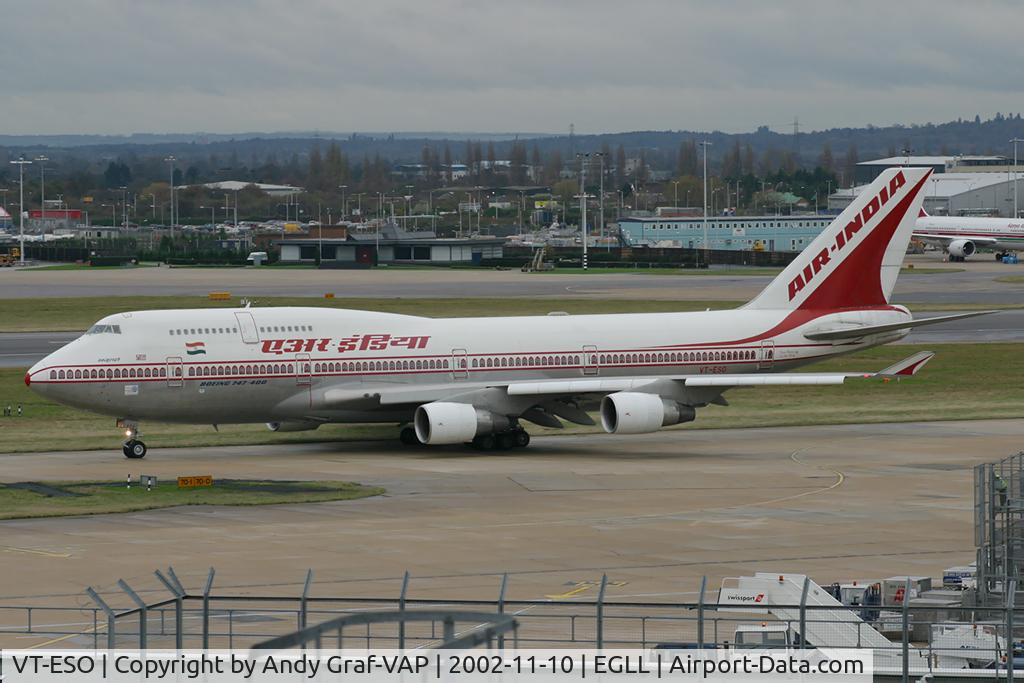 VT-ESO, 1993 Boeing 747-437 C/N 27165, Air India 747-400