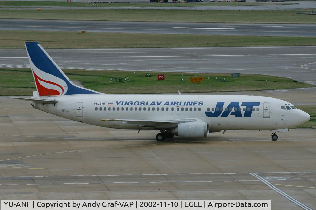 YU-ANF, 1985 Boeing 737-3H9 C/N 23330/1136, JAT 737-300