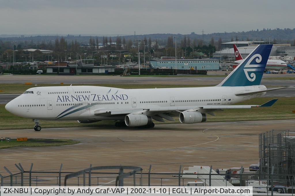 ZK-NBU, 1992 Boeing 747-419 C/N 25605, Air New Zealand 747-400