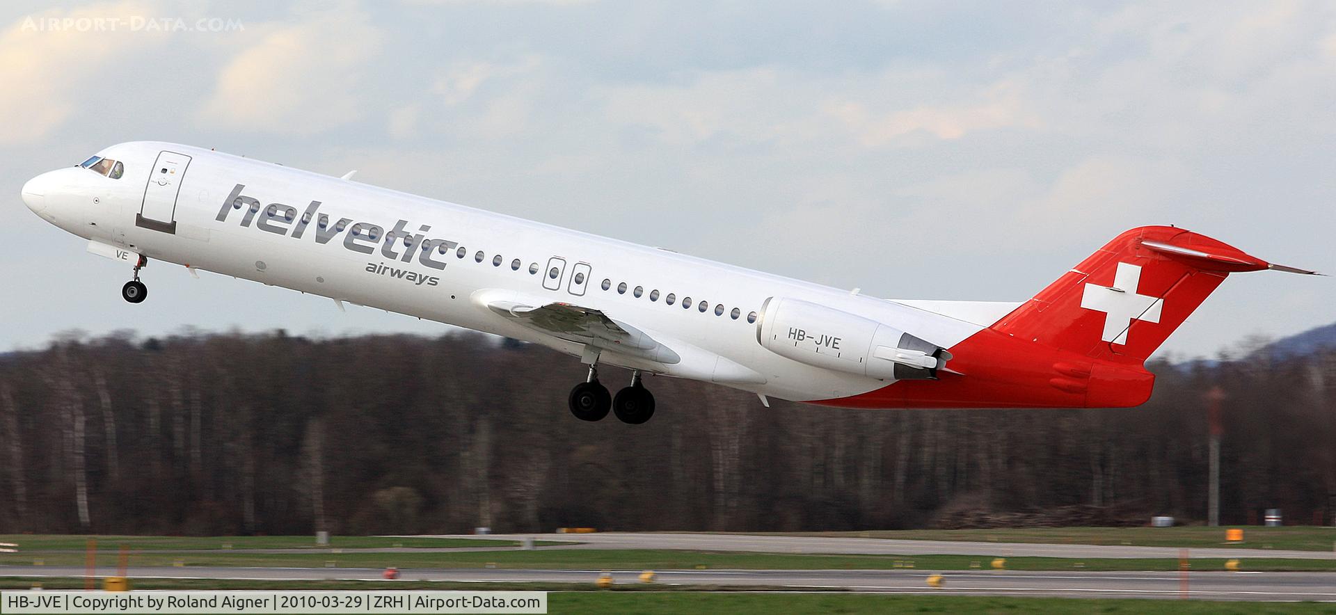 HB-JVE, 1993 Fokker 100 (F-28-0100) C/N 11459, .