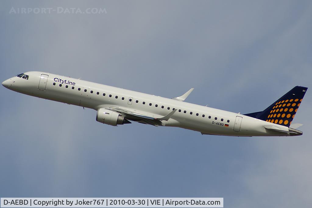 D-AEBD, 2009 Embraer 195LR (ERJ-190-200LR) C/N 19000324, Lufthansa Regional (CityLine) Embraer ERJ-195