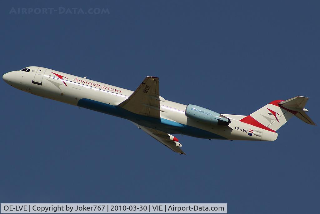 OE-LVE, 1994 Fokker 100 (F-28-0100) C/N 11499, Austrian arrows Fokker F-100