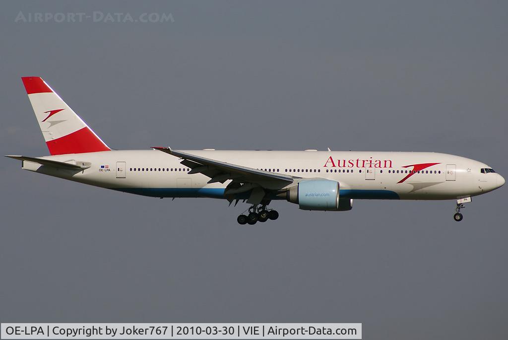 OE-LPA, 1997 Boeing 777-2Z9/ER C/N 28698, Austrian Airlines Boeing 777-2Z9(ER)