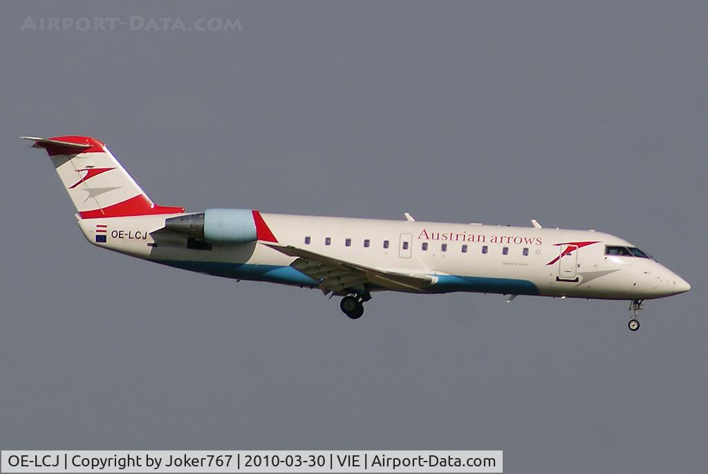 OE-LCJ, 1996 Canadair CRJ-200LR (CL-600-2B19) C/N 7142, Austrian arrows Canadair Regional Jet CRJ200LR