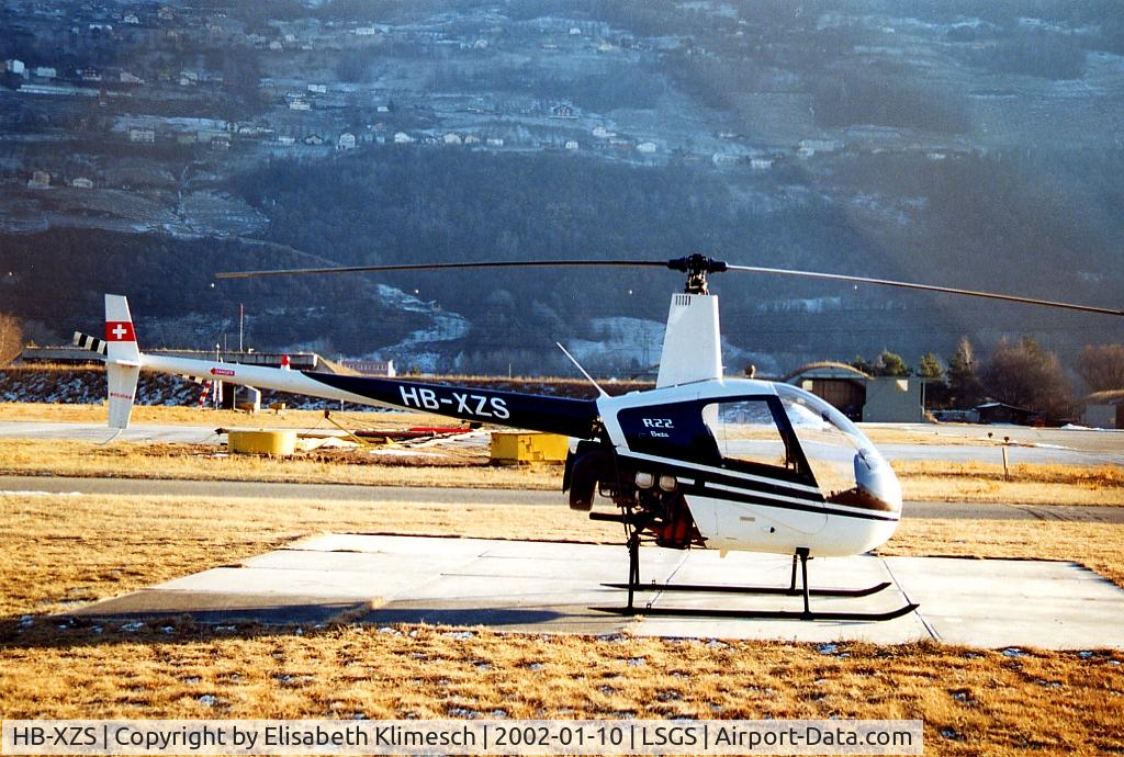 HB-XZS, 1993 Robinson R22 Beta C/N 2368, at Sion Airport