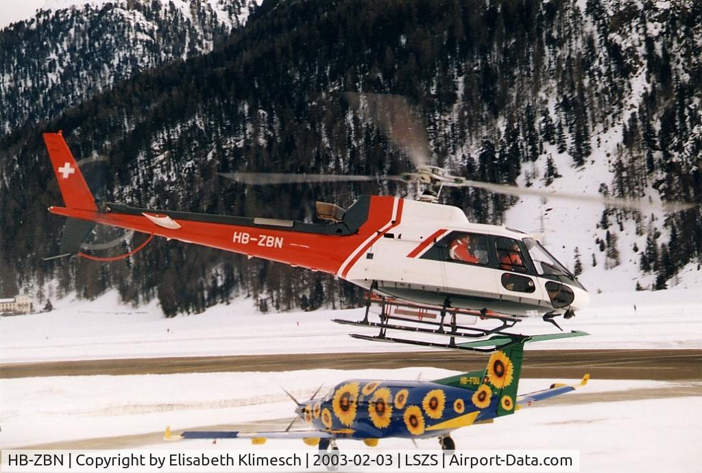 HB-ZBN, 1999 Eurocopter AS-350B-3 Ecureuil Ecureuil C/N 3209, at Samedan Airport