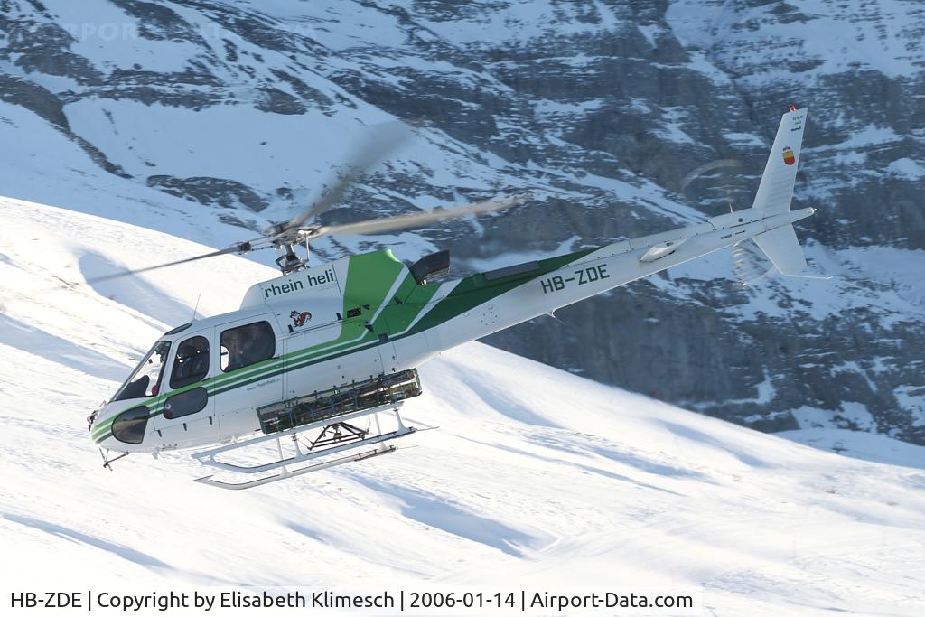 HB-ZDE, 2001 Eurocopter AS-350B-3 Ecureuil Ecureuil C/N 3442, at Lauberhorn