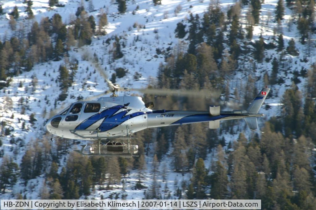 HB-ZDN, 1983 Aerospatiale AS-350B-2 Ecureuil C/N 1707, at Samedan Airport